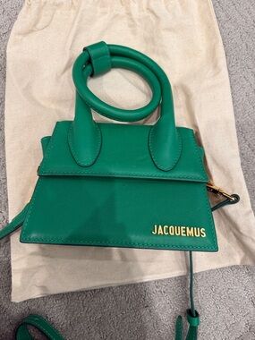 Jacquemus Green Le Chiquito Mini Bag with Top Handle
